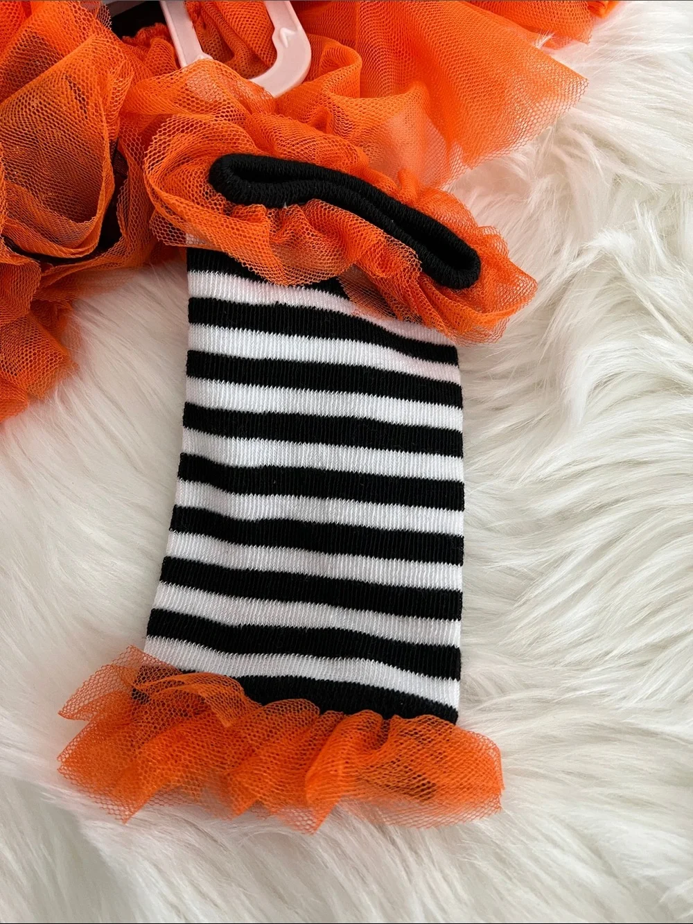 Orange 4 PC  Pumpkin Jack-O'-Lantern Costume 6 Months
